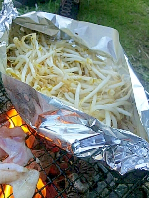 もやしの、ホイル焼き