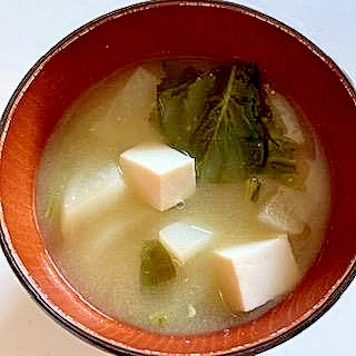 かぶと豆腐の味噌汁