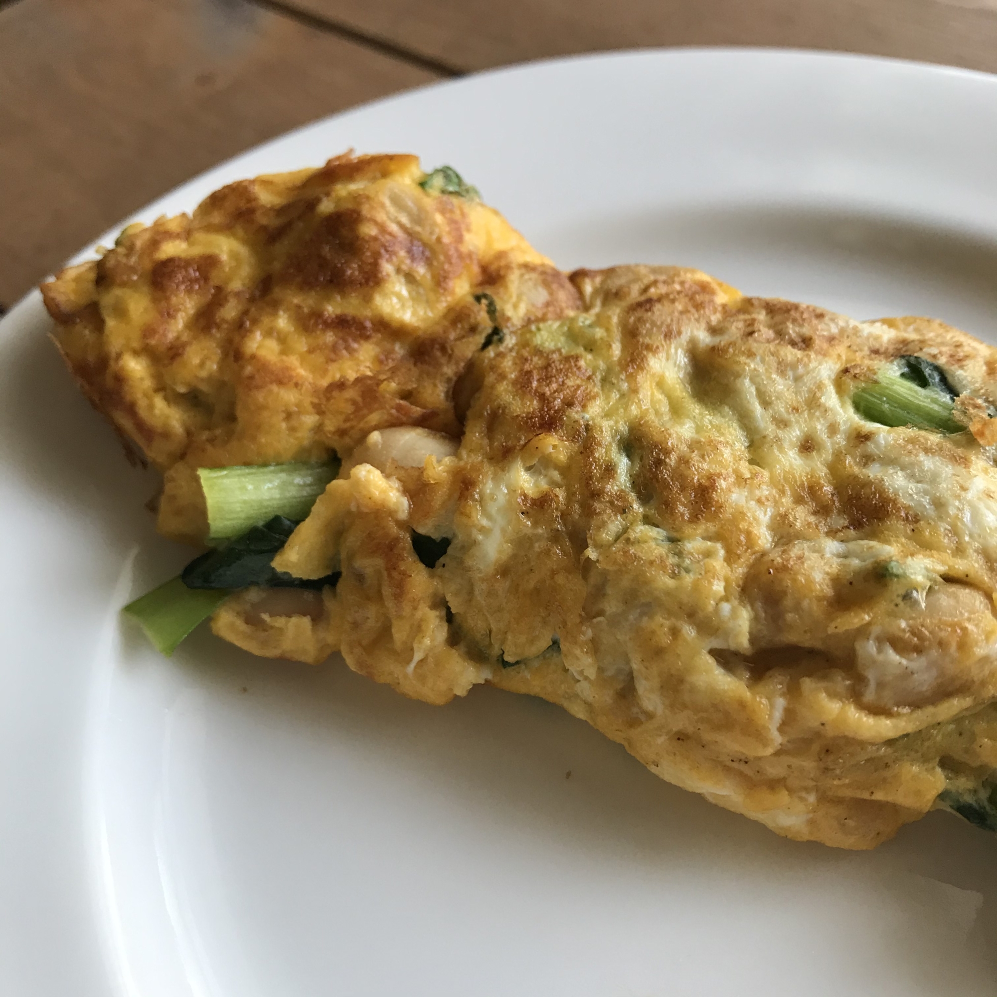 【食べごたえたっぷり】大豆と小松菜のオムレツ