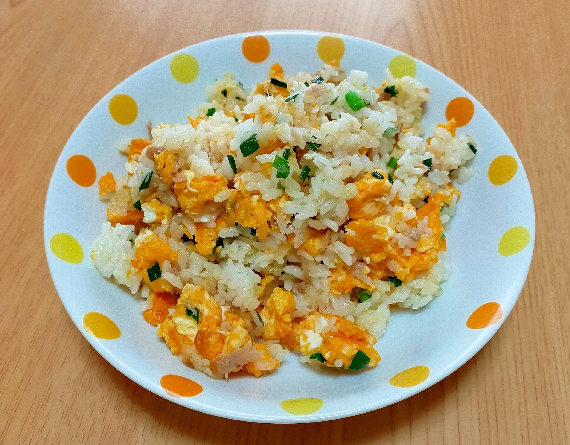 ハムと卵とネギの焼き飯