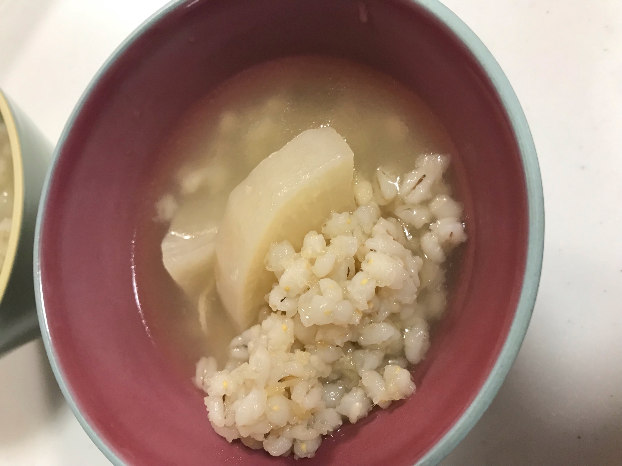 大根ともち麦の煮物