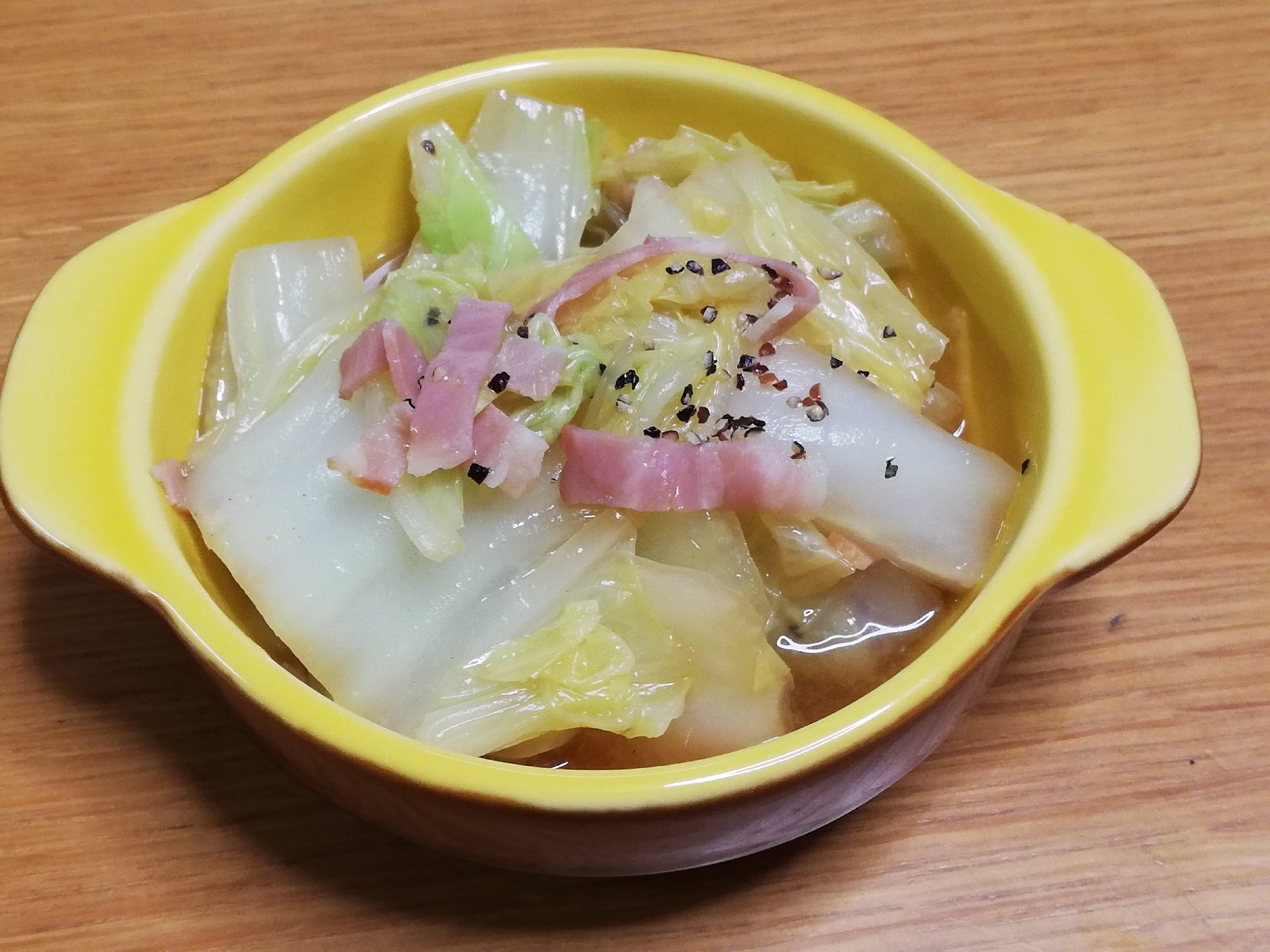 レンジで簡単白菜ベーコン