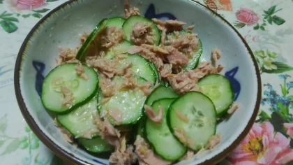きゅうりとツナのレモンあえ
