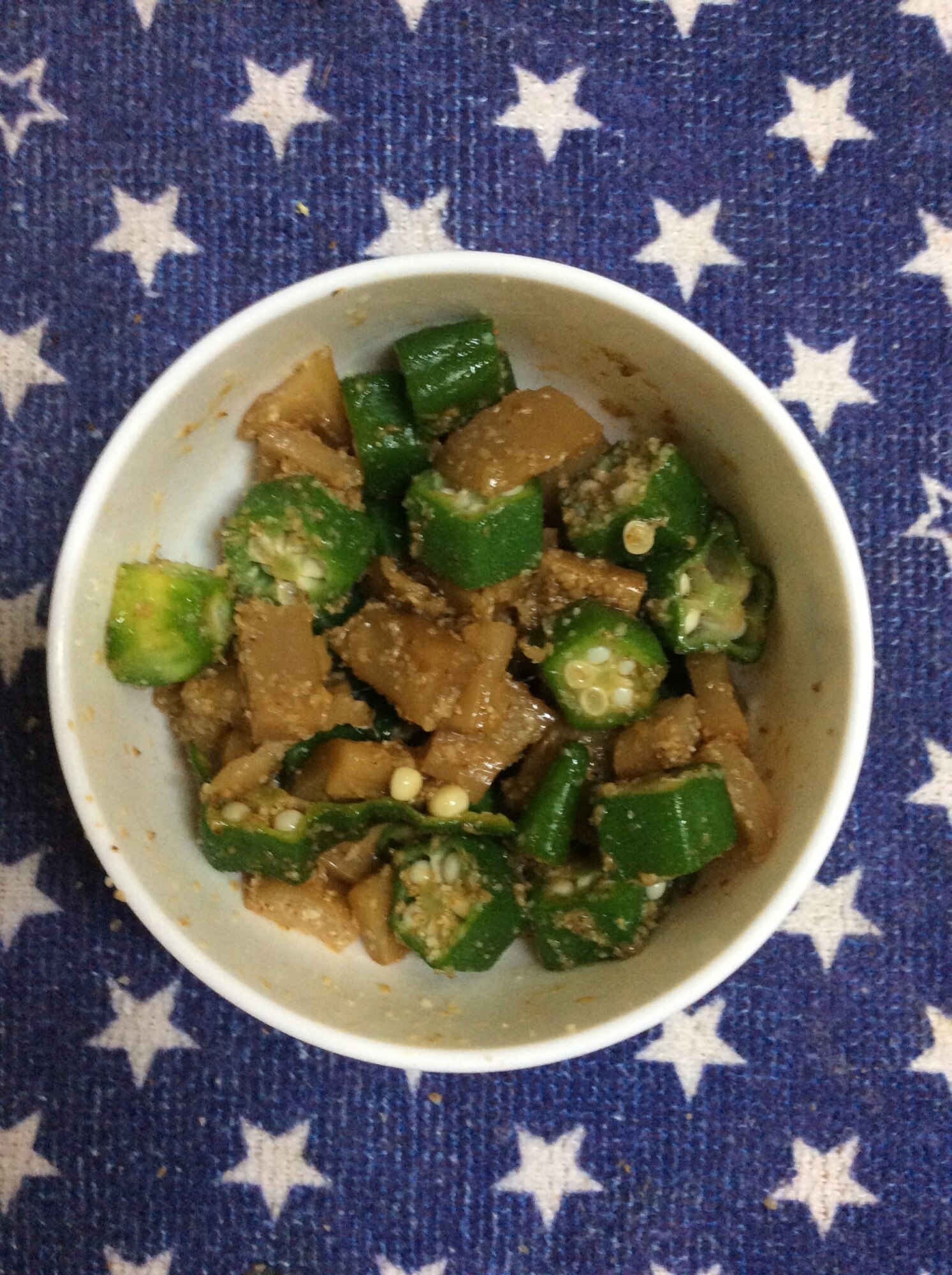 オクラとメンマで ごま和え レシピ 作り方 By ハトリーナ 楽天レシピ