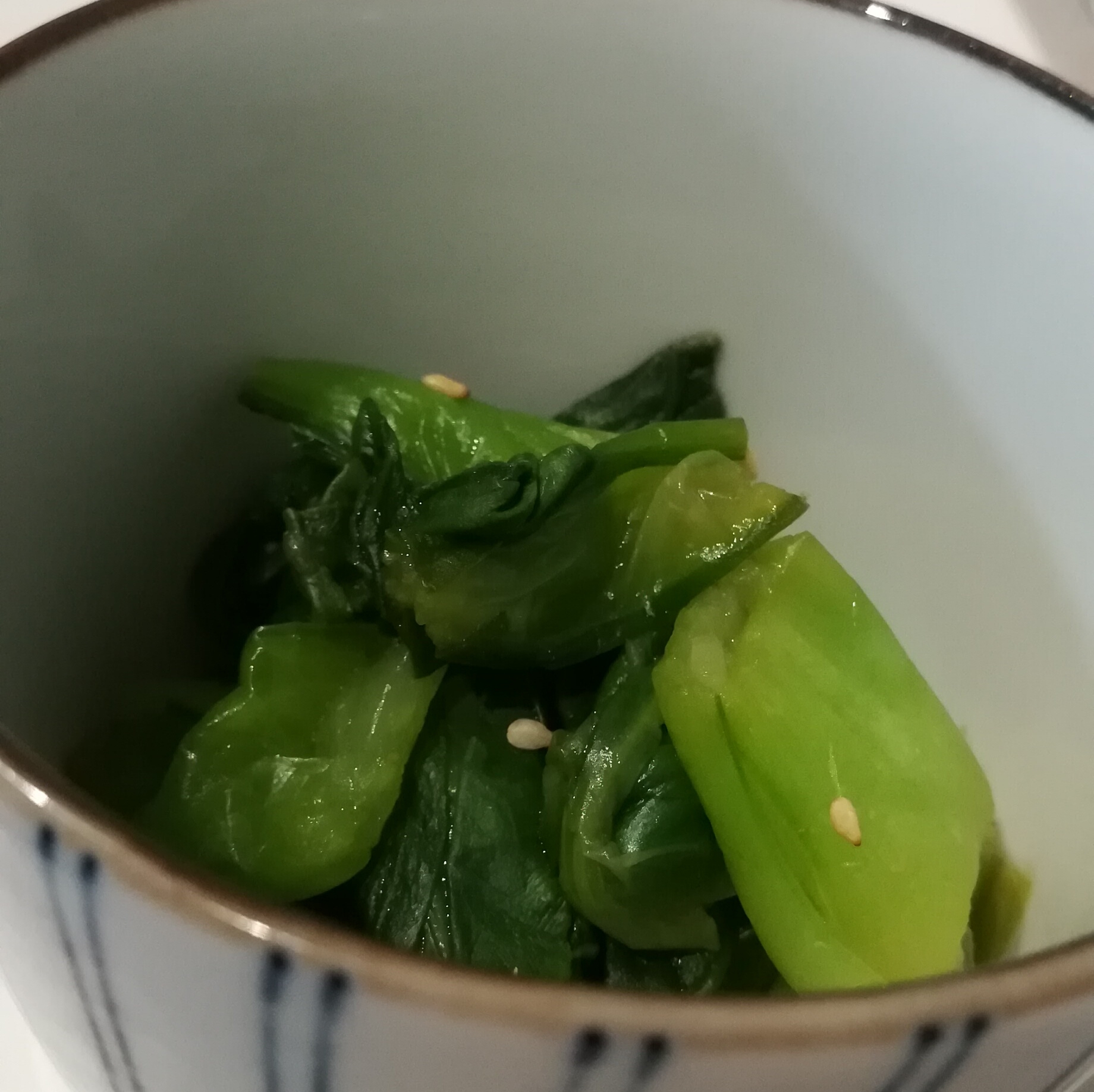 チンゲン菜のゆず胡椒和え