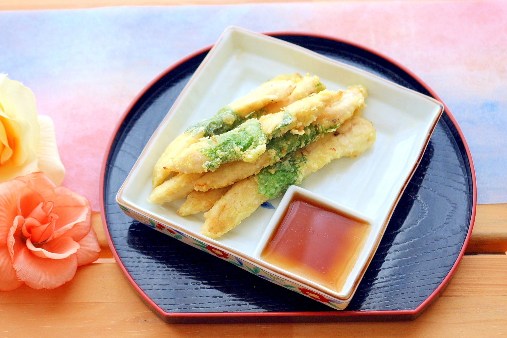 鶏ささみ紫蘇巻き揚げ