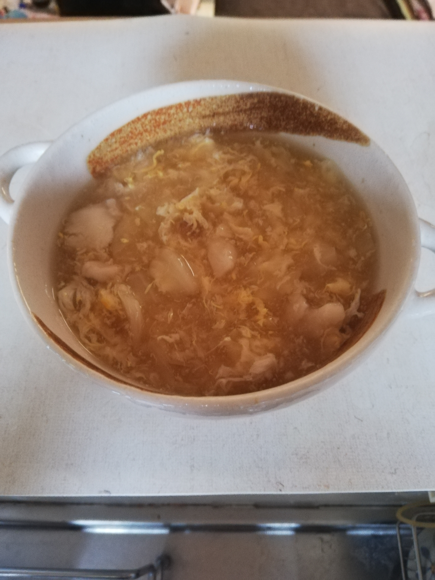 キャベツとささみの中華風卵スープ