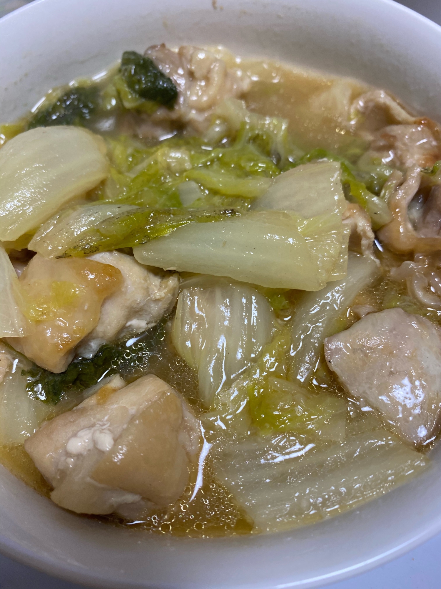 白菜と鳥肉の中華煮
