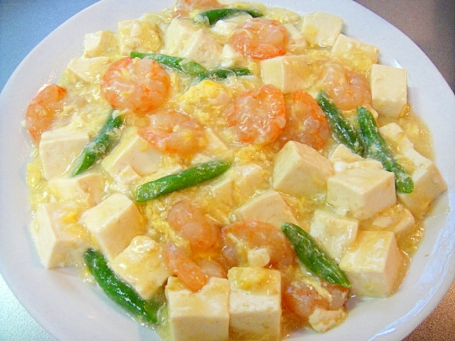 豆腐と海老の卵とじ レシピ 作り方 By Mint74 楽天レシピ