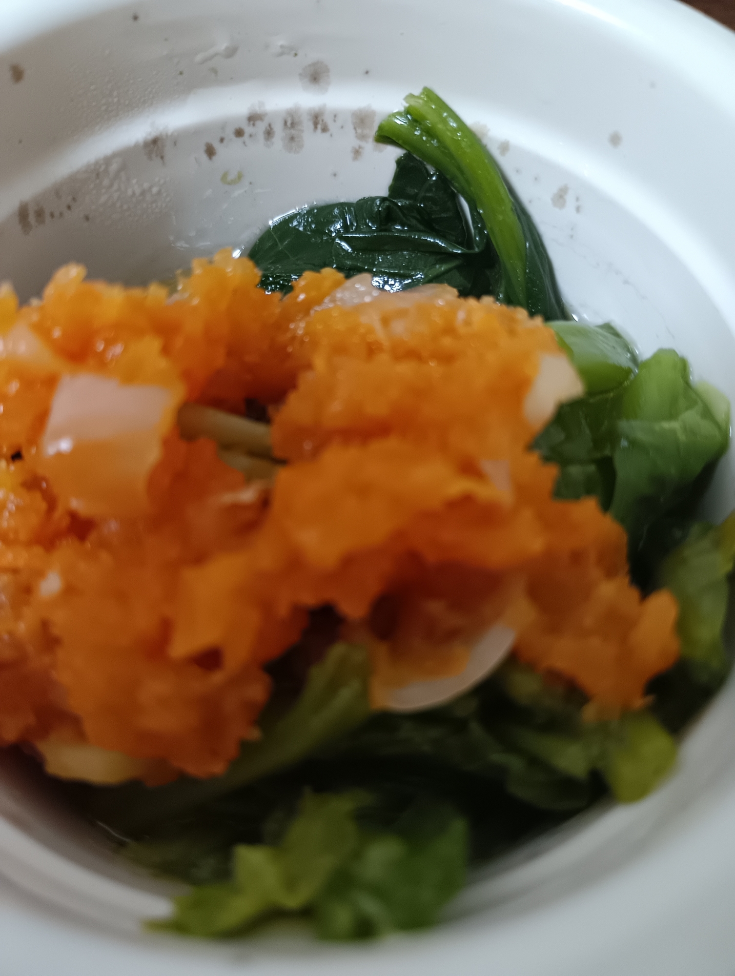 ほうれん草とおろしにんじんのサラダ