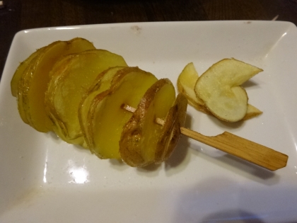 焼き鳥の串で作ってみました。上手にできなかったけど美味く出来たと家族で盛り上がりました。なかなか難しいですね。おつまみに、おやつにすぐなくなってしまいました。