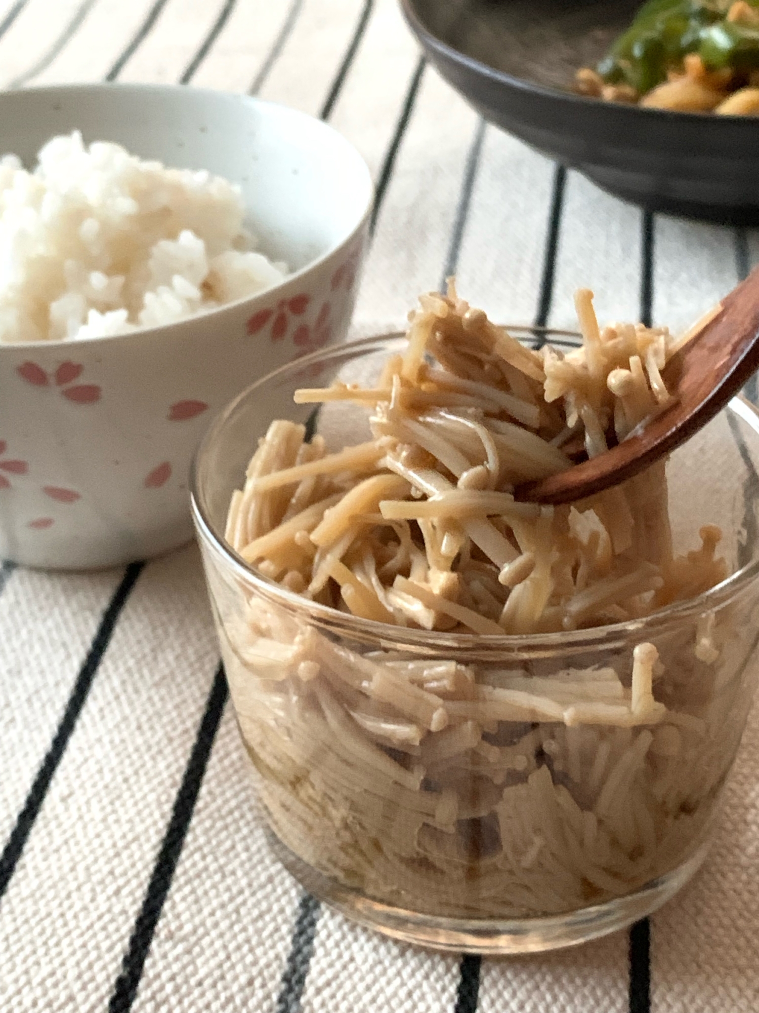 エノキのはちみつ醤油