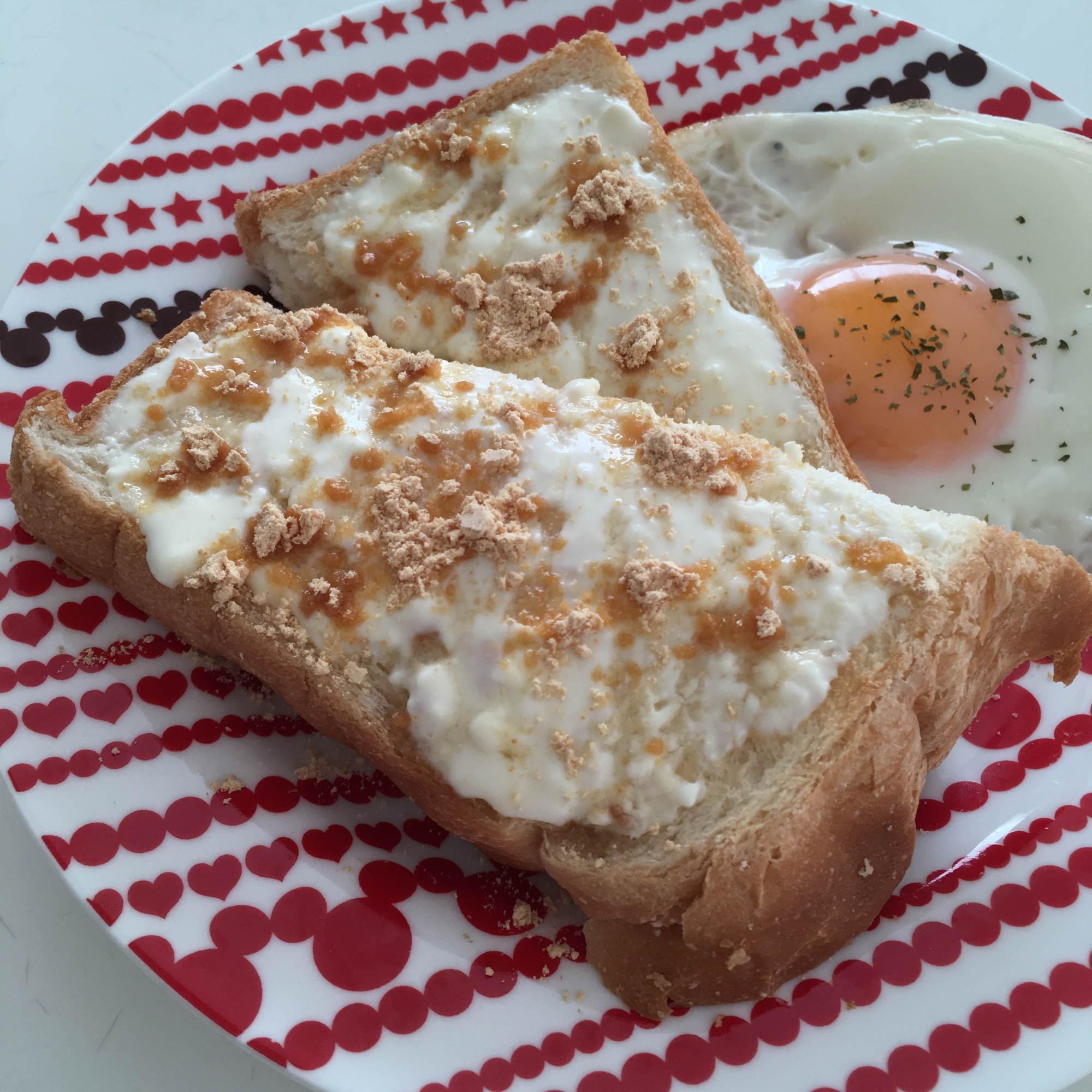 朝食に！おやつに！きな粉クリームチーズトースト