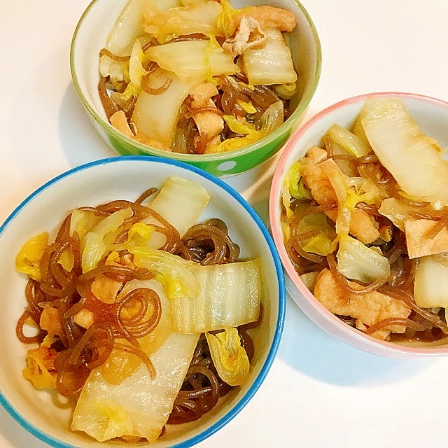 白菜と糸こんにゃくと薄揚げの 簡単すぐできる炒め煮 レシピ 作り方 By えだ豆カシューナッツ 楽天レシピ 白菜と糸こんにゃくと薄揚げの 簡単すぐできる炒め煮 レシピ 作り方 By えだ豆カシューナッツ 楽天レシピ