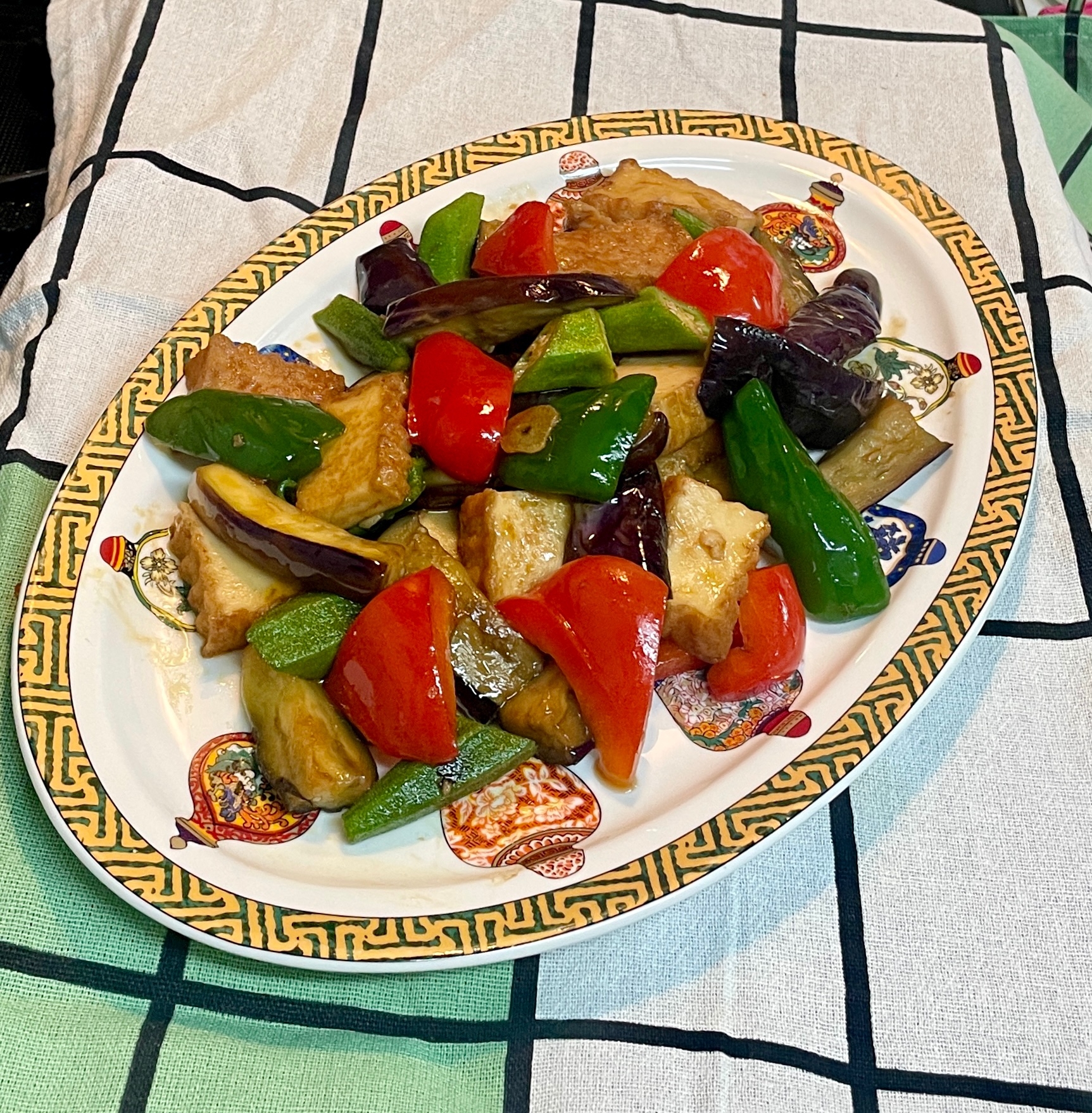 夏の炒めもの♡厚揚げと茄子のオイスターソース炒め
