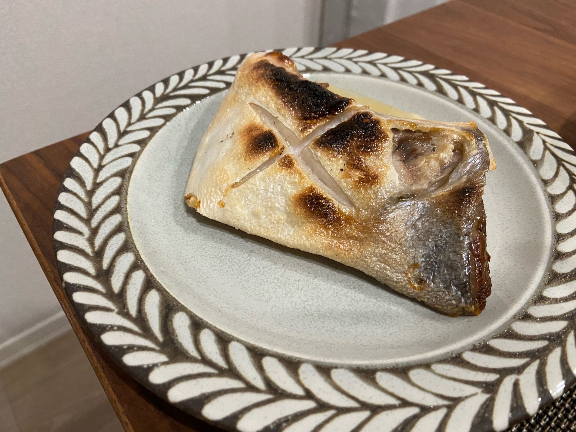 ブリカマの塩焼き