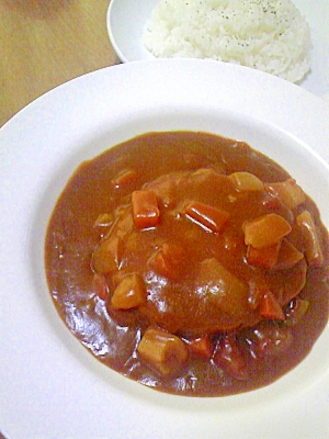 トマトカレーで煮込ハンバーグ☆彡