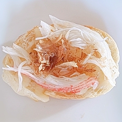 チーズトーストアレンジ カニカマ&おかか