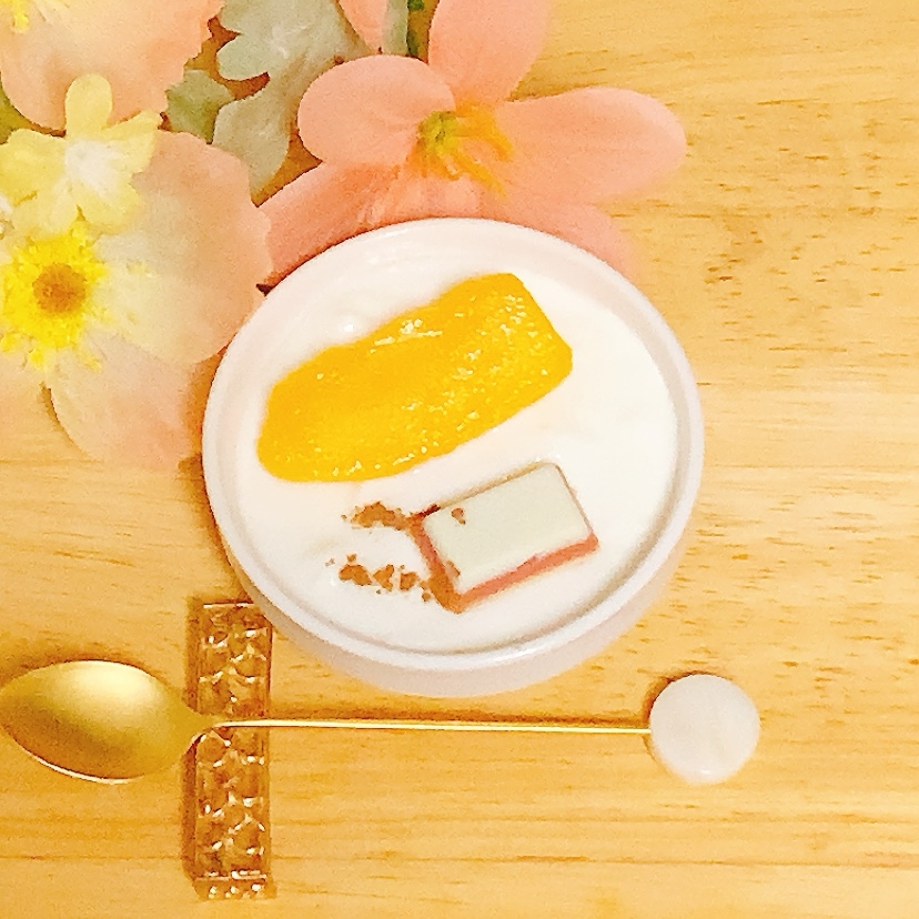 マンゴー×チョコ♪ヨーグルト