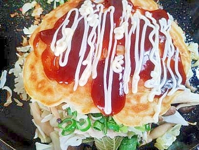 モロヘイヤ入り お好み焼き