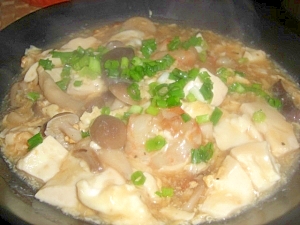 海老ときのこと豆腐の旨煮
