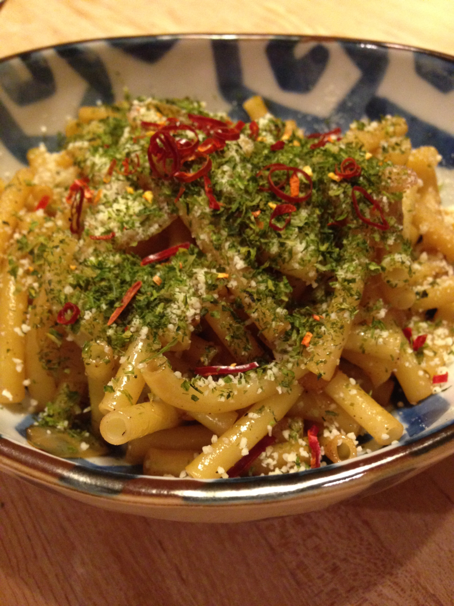 マカロニのバター醤油炒め