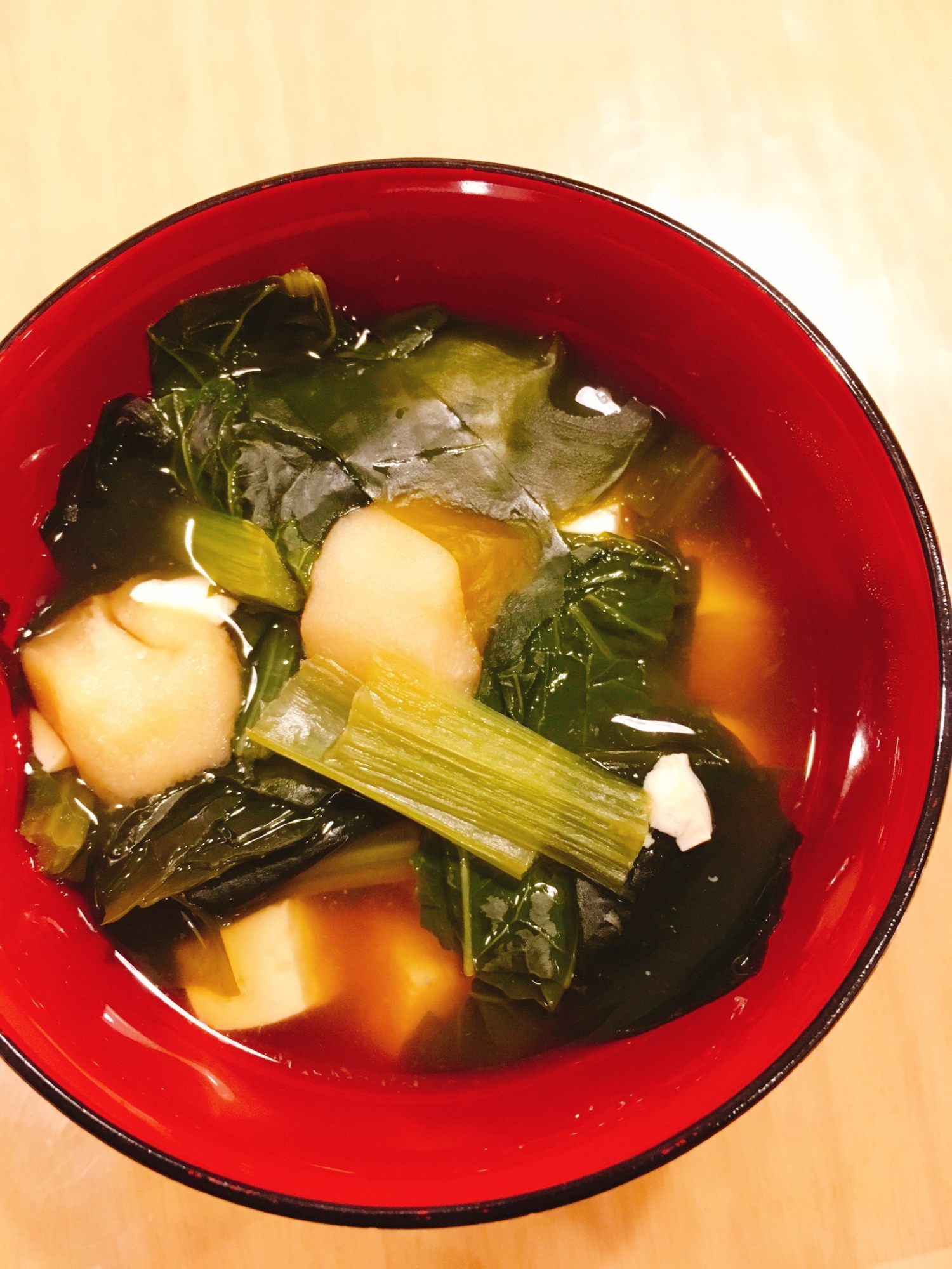 豆腐と小松菜の和風スープ