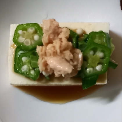 オクラツナ♪冷奴ෆ˚*