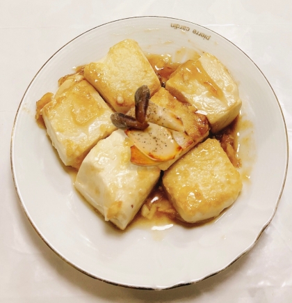 Guuママちゃん♪エリンギを乗せました✧˖°きのことお豆腐の組み合わせは最強 ୧⃛(> ◡< ͈ ) ୨⃛‎素敵なレシピをありがとうございます♪◕‿ ◕ ॣ♡