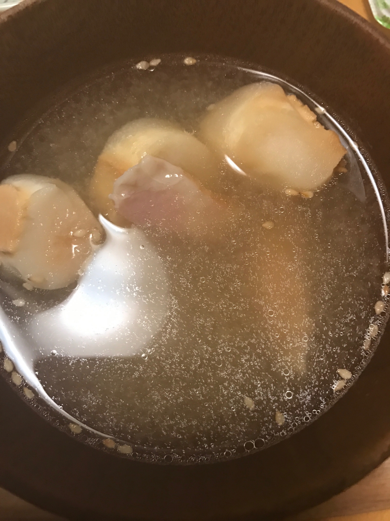 液みそで簡単 お麩とベーコンの味噌汁 レシピ 作り方 By ボンド子 楽天レシピ