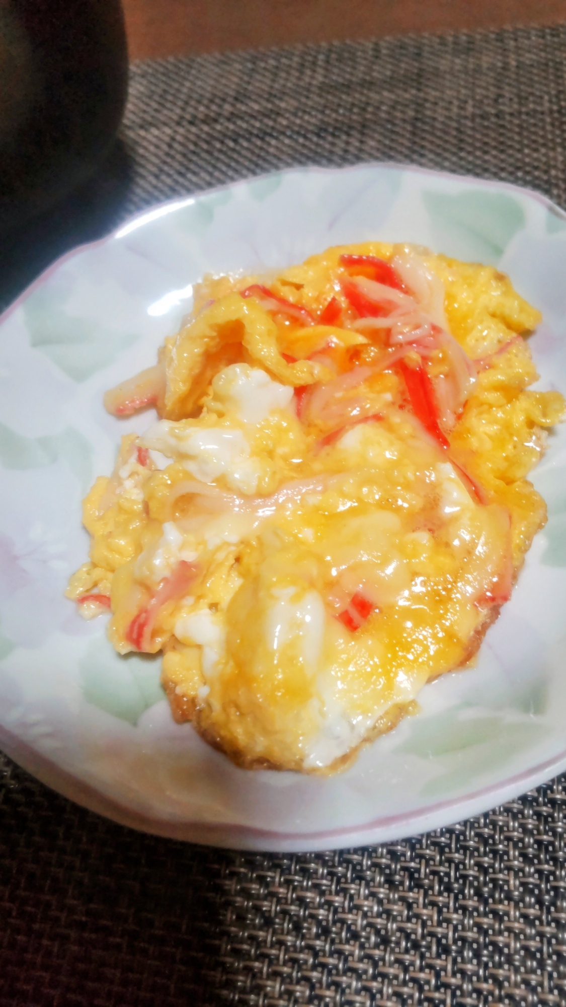 カニカマチーズのとろとろ卵