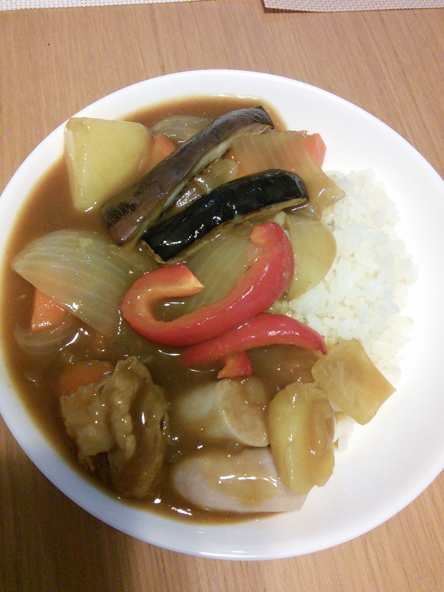 ナスとパプリカの夏野菜カレー