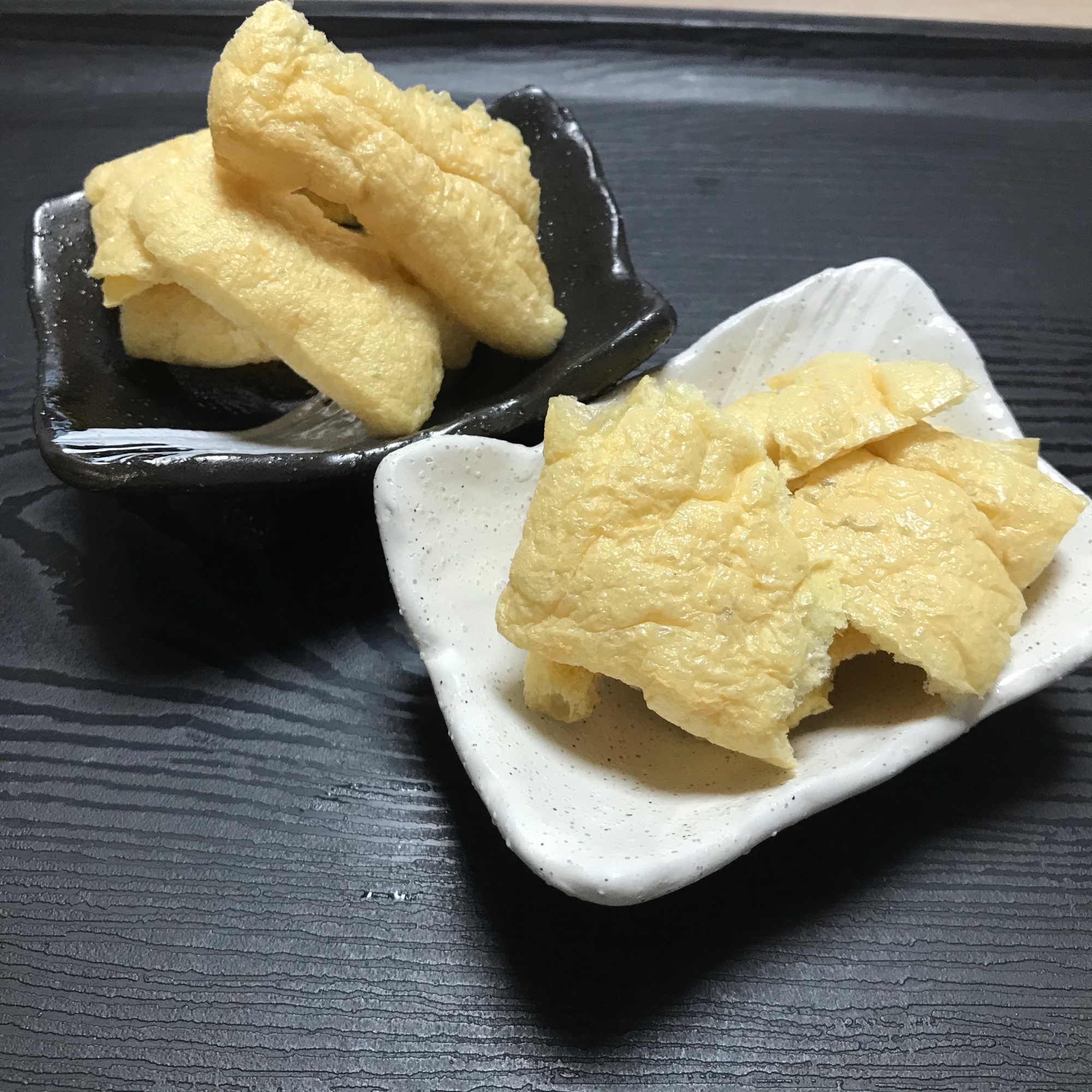 レンジdeサクサクお揚げせんべい