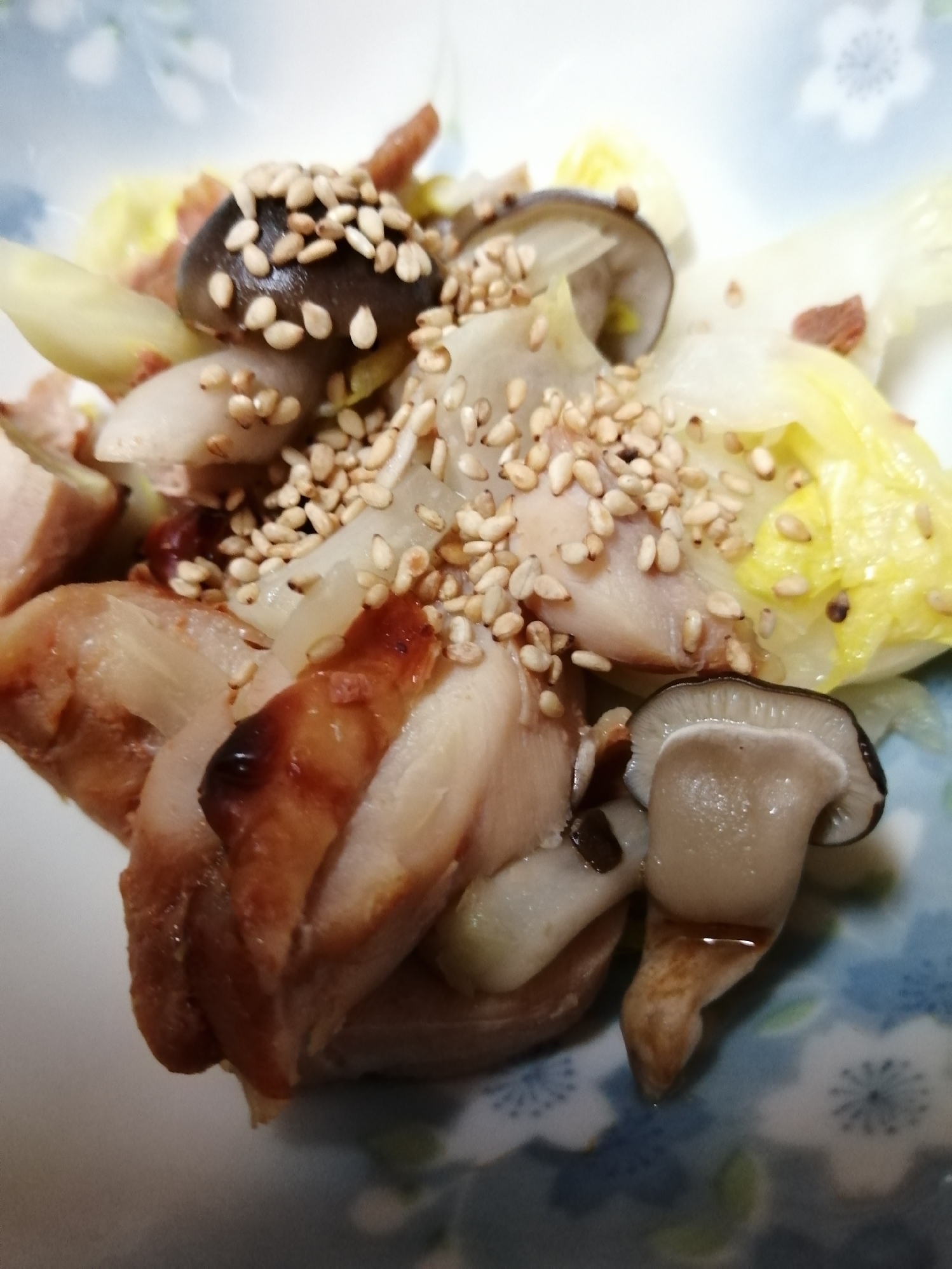 鶏モモ肉と白菜の炒めもの