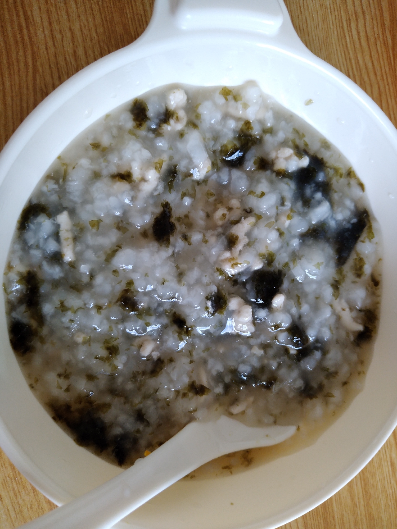 鶏ひき肉と海苔の和風がゆ 離乳食中期 レシピ 作り方 By Fuminomama 楽天レシピ 鶏ひき肉と海苔の和風がゆ 離乳食中期 レシピ 作り方 By Fuminomama 楽天レシピ