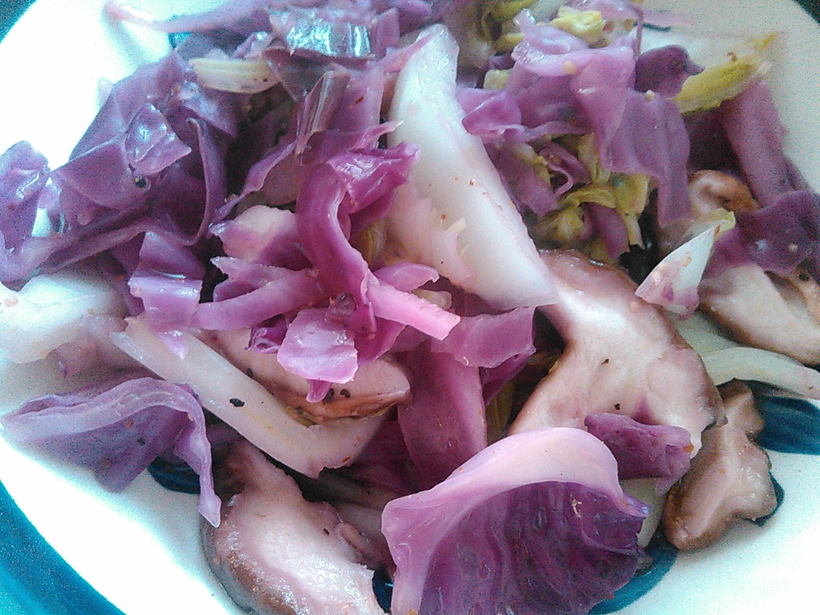 紫キャベツと椎茸の甘酢マリネ