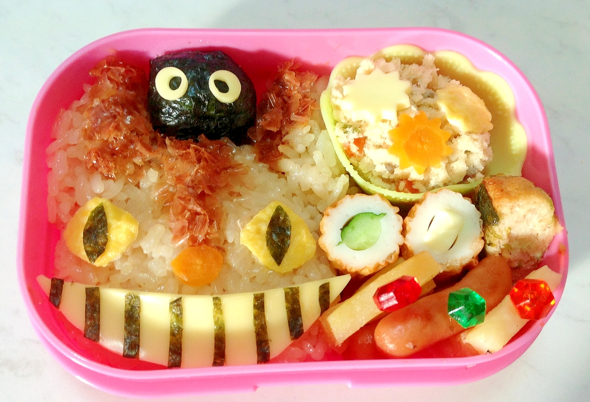 ねこバス となりのトトロ キャラ弁当 レシピ 作り方 By さぁー27 楽天レシピ