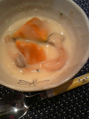 離乳食♪かぼちゃときのこのクリームシチュー★