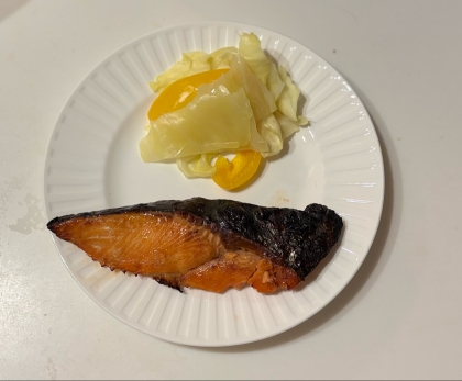 冷凍鮭で焼き鮭