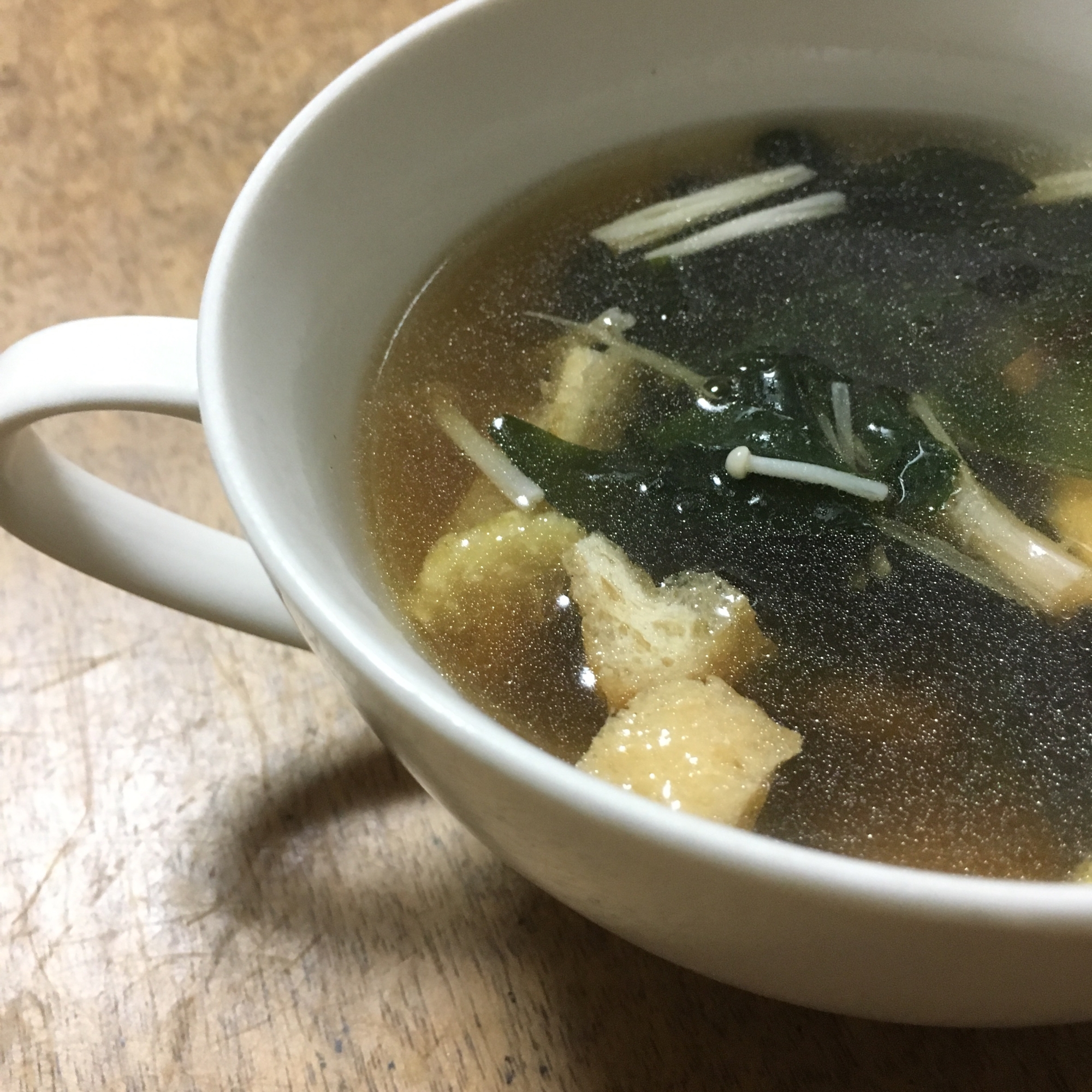 和風♡わかめと油揚げスープ