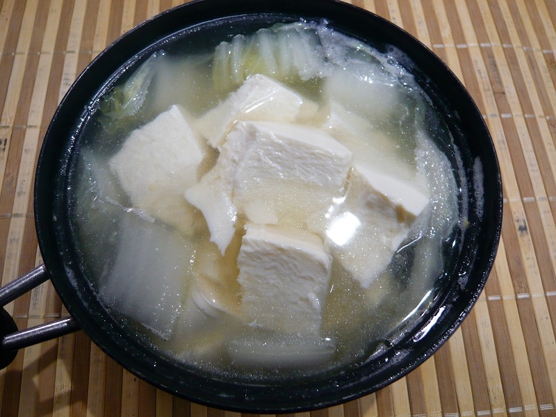 白菜と豆腐汁
