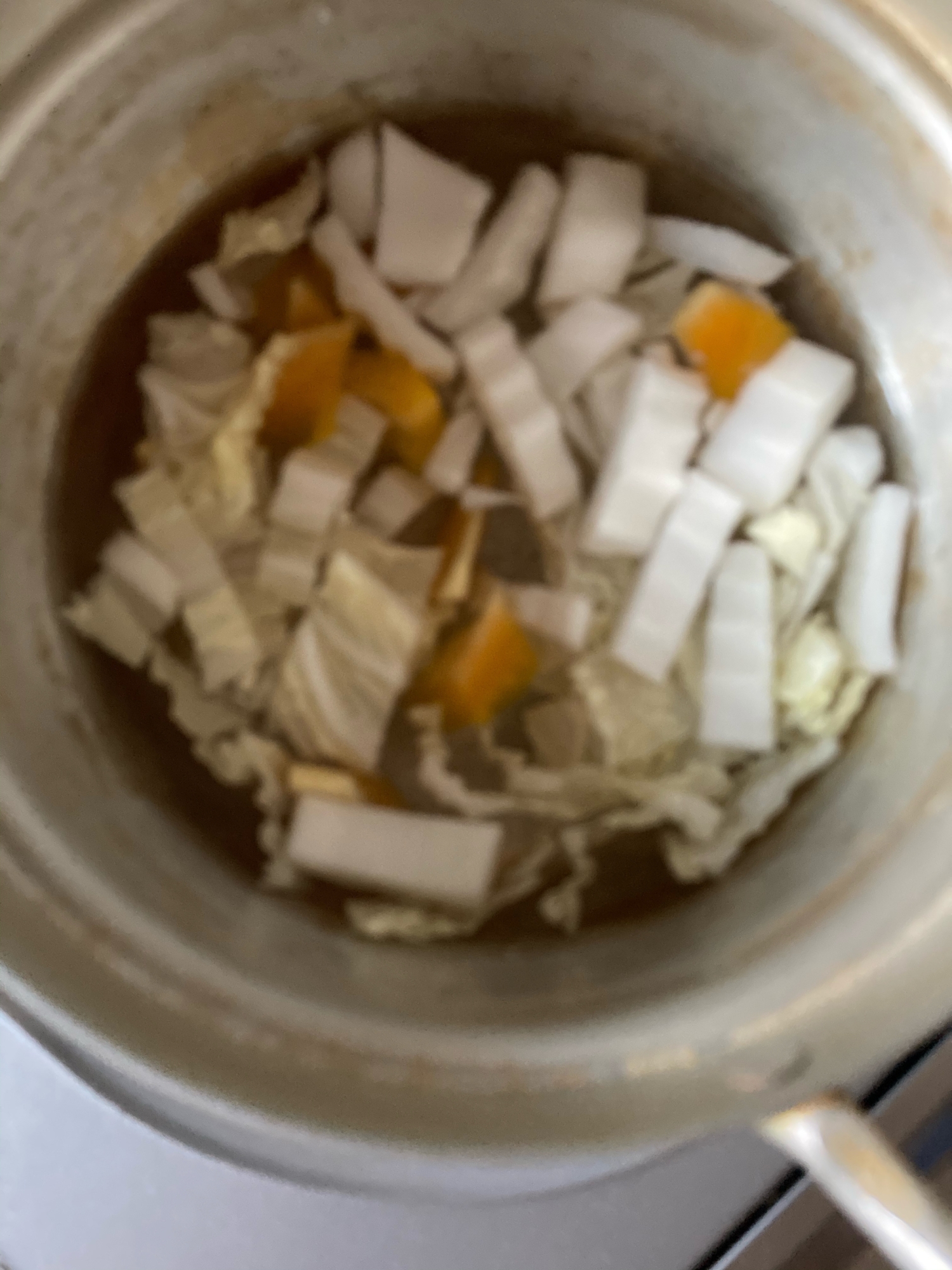 スープジャーレシピ♪白菜とパプリカのスープ