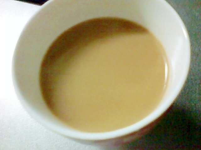 カラメルシロップの豆乳コーヒー