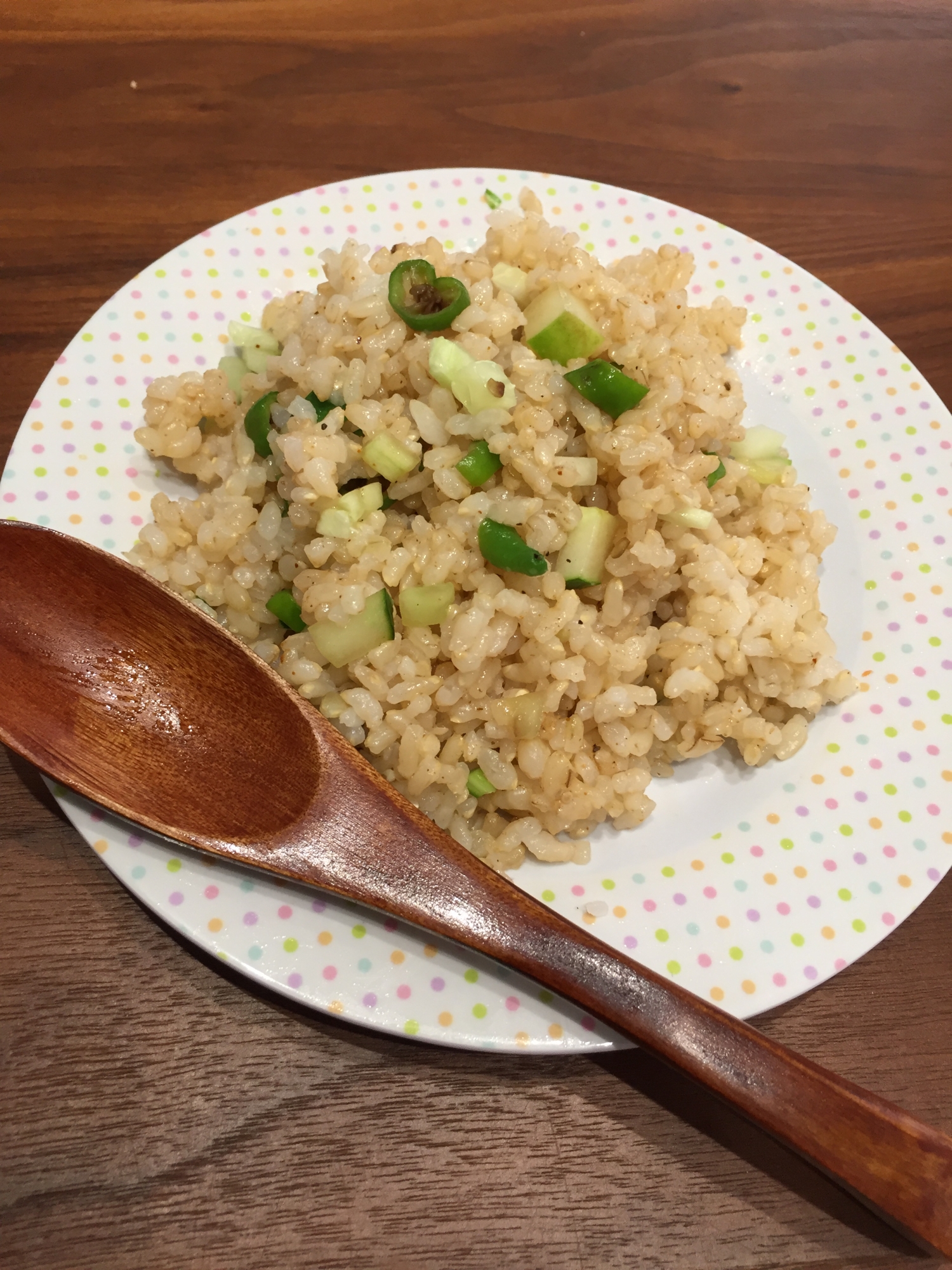 カレー味のピリ辛青唐辛子入りチャーハン！