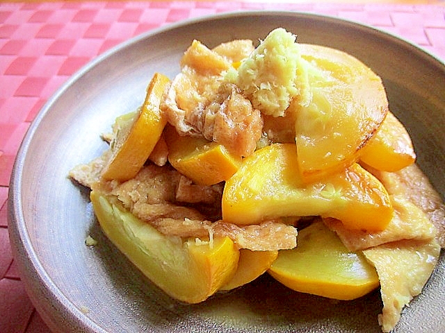 ズッキーニと油揚げの煮浸し