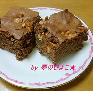板チョコ４枚deチョコレート ブラウニー レシピ 作り方 By 夢のひよこ 楽天レシピ