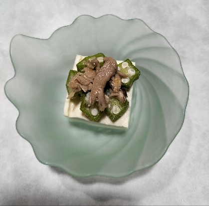 オクラツナ♪冷奴ෆ˚*