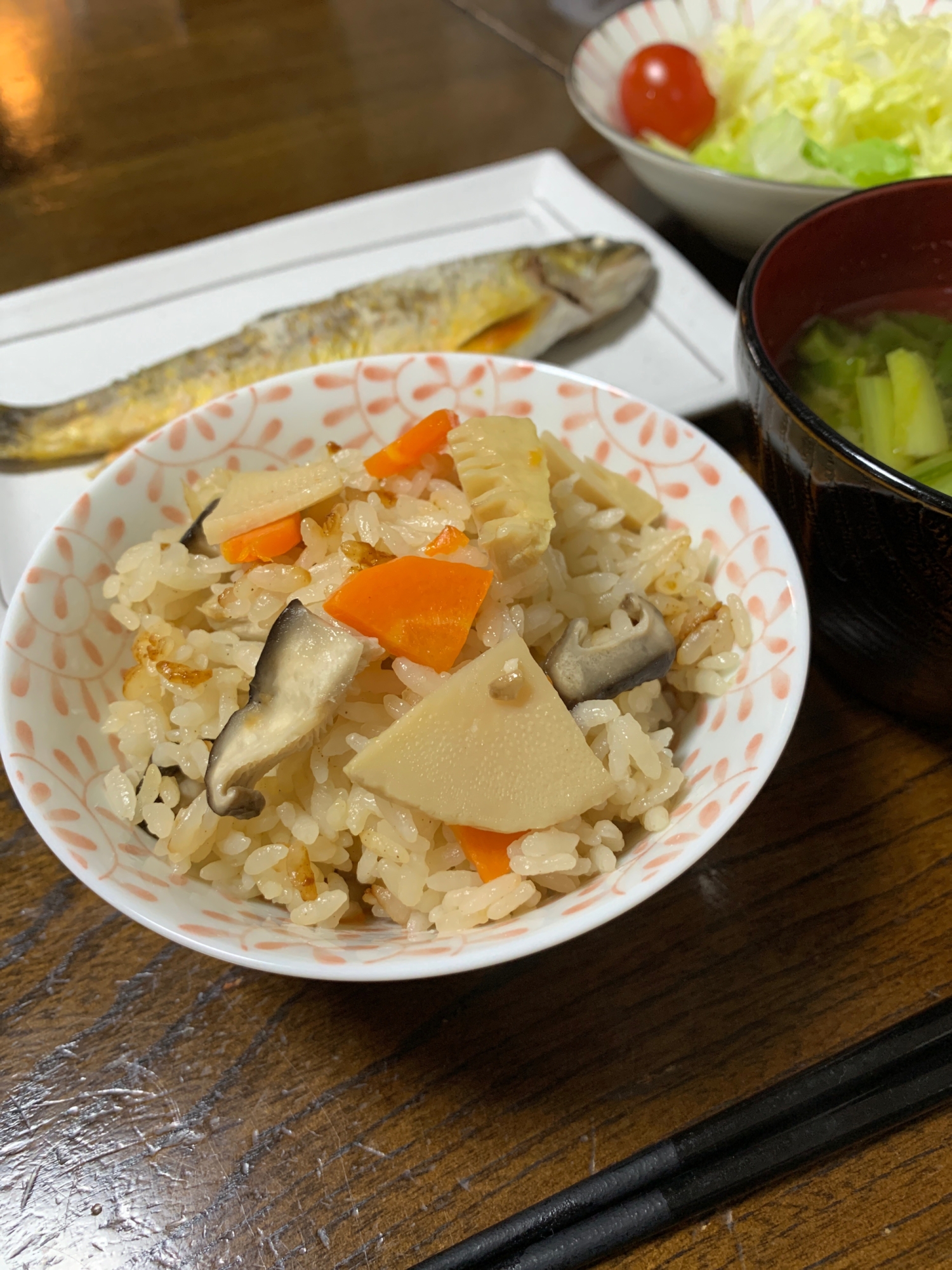 筍の水煮で、筍ご飯