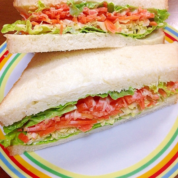 千切りキャベツと千切り人参のサンドイッチ レシピ 作り方 By Tukuyo93 楽天レシピ 千切りキャベツと千切り人参のサンドイッチ レシピ 作り方 By Tukuyo93 楽天レシピ