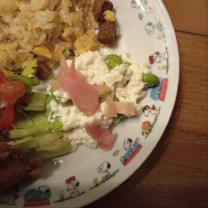 ５分！塩昆布と枝豆で白和え♪（崩し豆腐風）